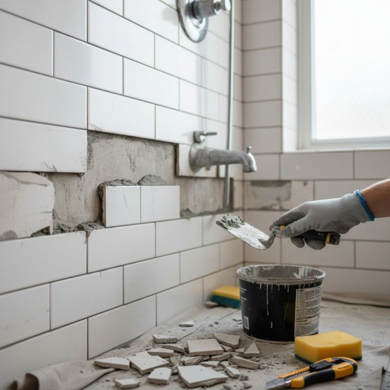 Bathroom Tile Repair detail
